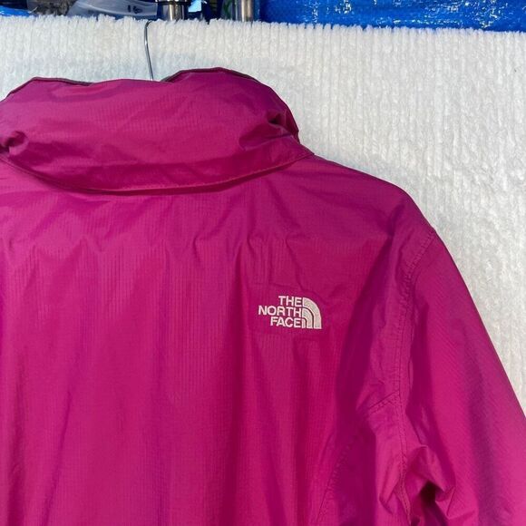 The North Face Pink Vented Zip Hyvent Windbreaker Hooded Jacket Size Large - Picture 9 of 13